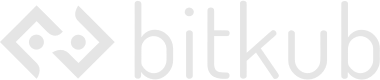 Bitkub logo featuring a geometric symbol with two dots inside diamond shapes, followed by bitkub in a modern, lowercase font. Presented in grayscale, it reflects the brand’s role in providing liquidity for crypto exchanges.